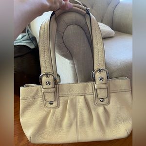 Coach Pebble Leather Satchel Handbag Purse